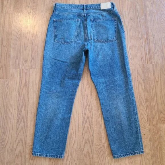 EVERLANE THE ORIGINAL CHEEKY JEAN STRETCH DENIM HIGH RISE MOM JEANS sz 34 Tall - Picture 4 of 6